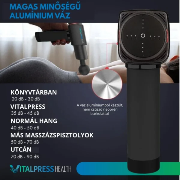 VITALPRESS HEALTH MASSAGE GUN masszázspisztoly – 2. nézet