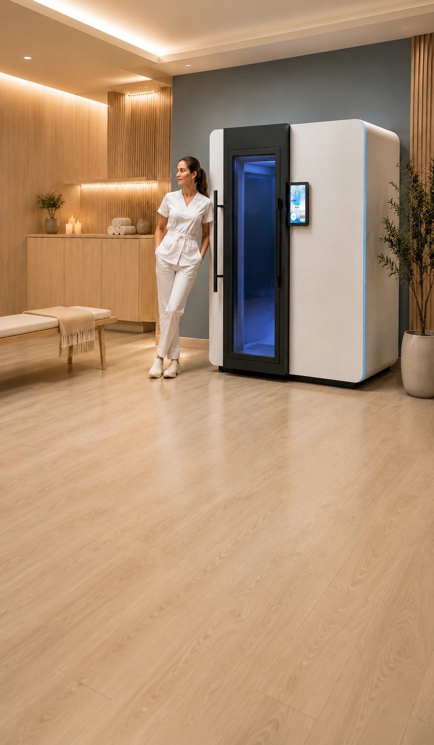 CRYOHEALTH krioszauna használat közben