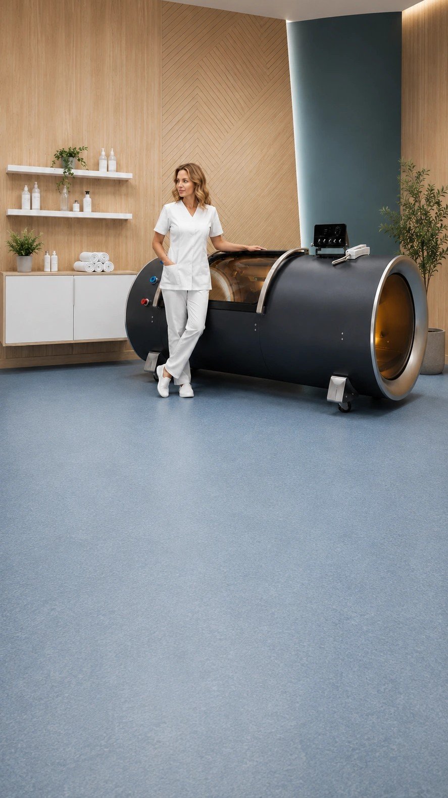 OXYHEALTH hiperbár oxigénkamra használat közben