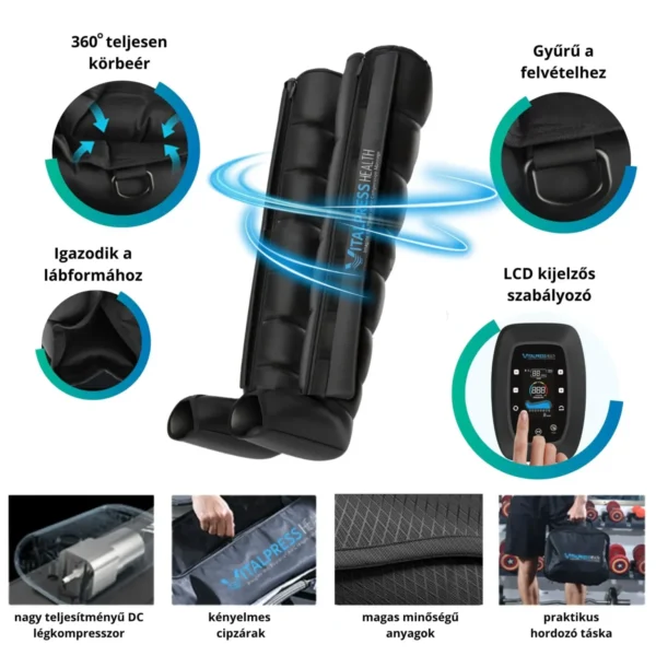 VITALPRESS HEALTH 9890KC légkompressziós masszírozó – 3. nézet